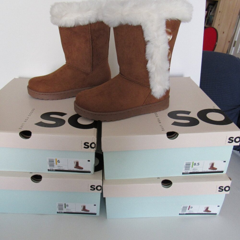 NEW WOMEN'S UG STYLE WINTER BOOTS - BROWN SIZES 9